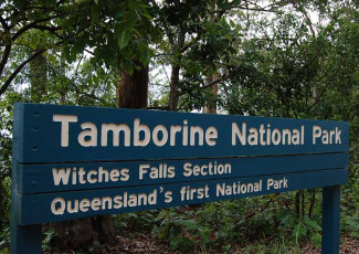 Tamborine National Park -- Witches Falls Section Sign