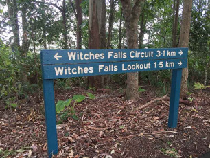 Tamborine National Park -- Witches Falls Section Tracks Sign