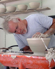 Michael Jones working with ceramics
