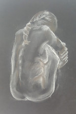 Nude in charcol by Gaye Dell