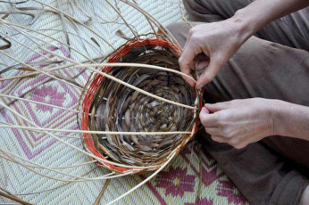 Basket Weaving in process - Cindy Wood