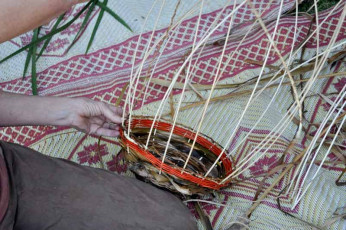 Weaving Baskets in process - Cindy Wood