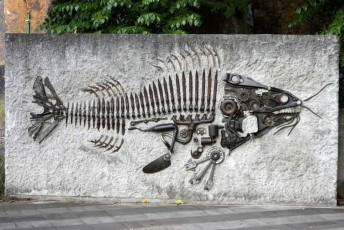 Christopher Trotter Artist - Fossil Fish Kangaroo Point Cliffs Brisbane