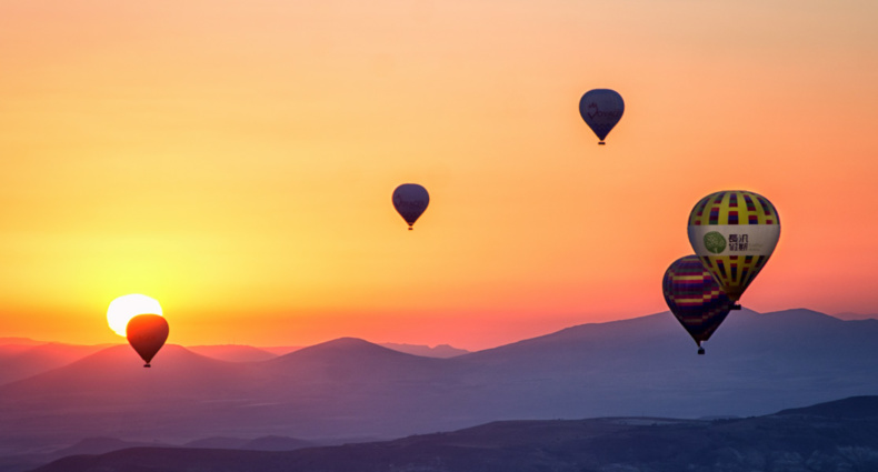 Hot Air Balloons at Sunrise